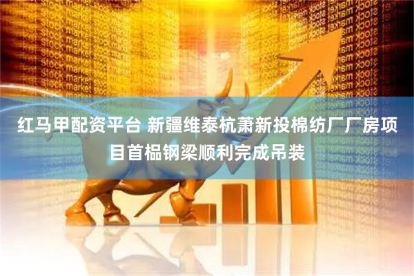 红马甲配资平台 新疆维泰杭萧新投棉纺厂厂房项目首榀钢梁顺利完成吊装